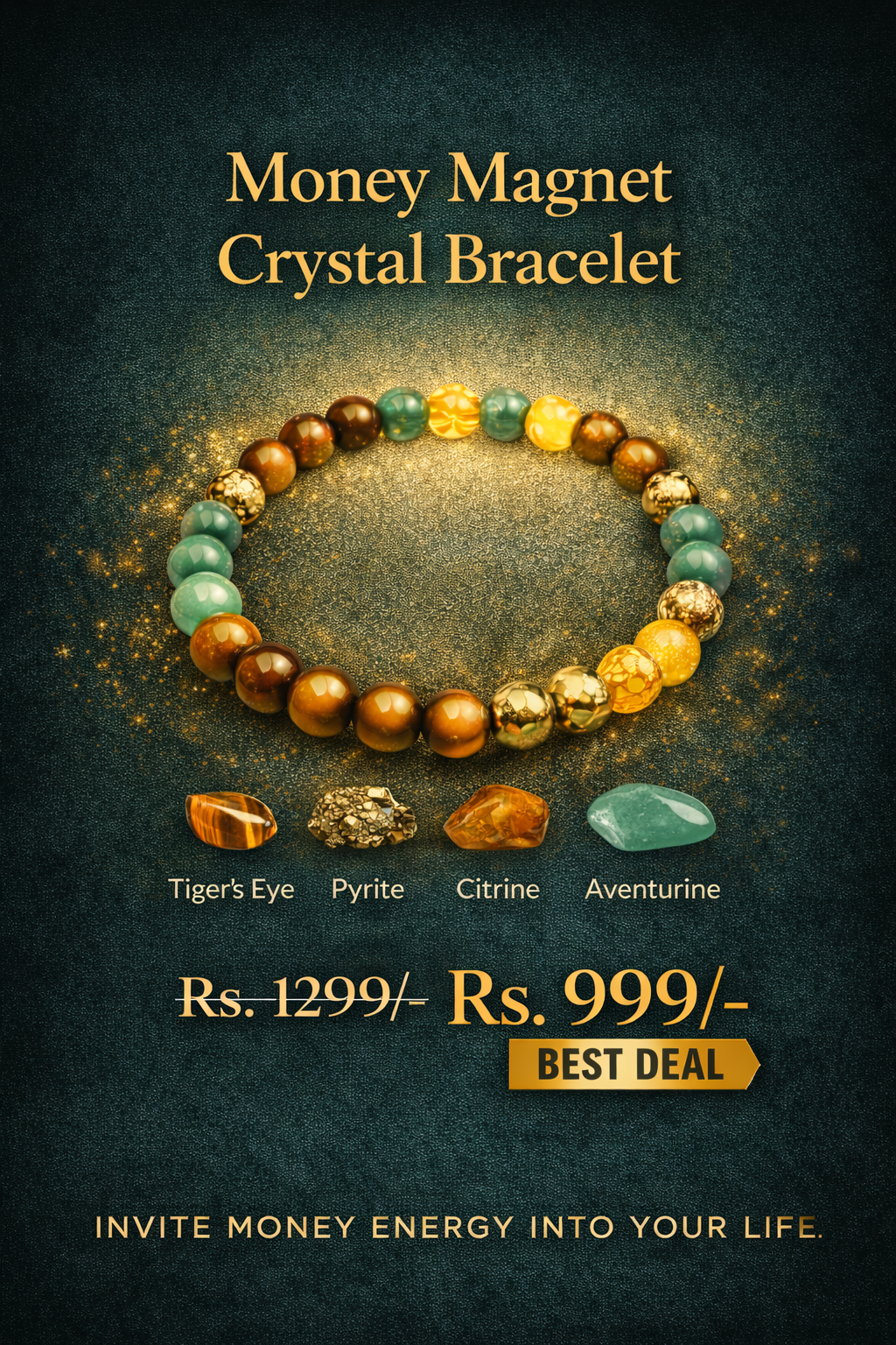 Money Magnet Crystal Bracelet (Dhan Yog)