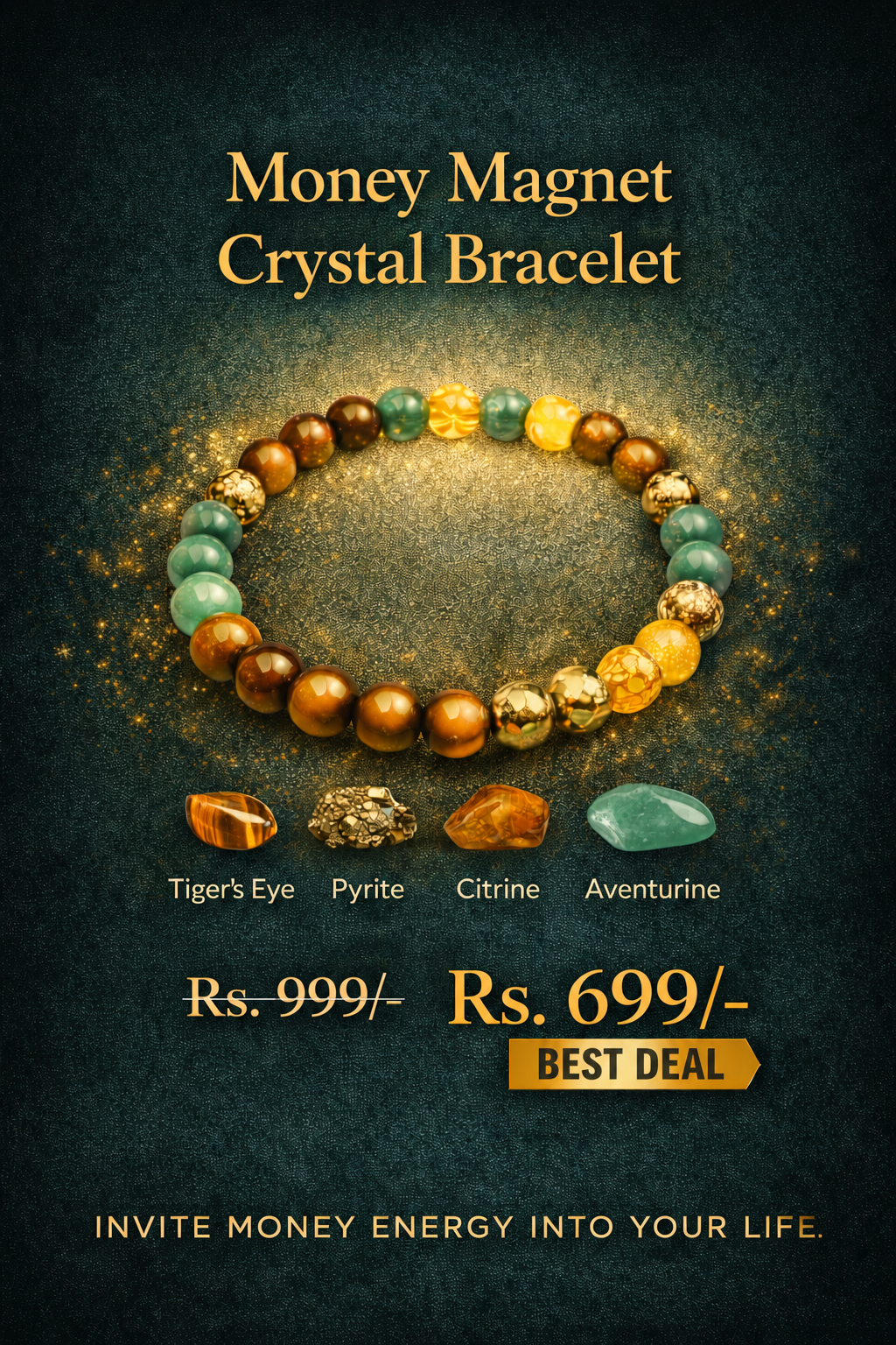 Money Magnet Crystal Bracelet (Dhan Yog)